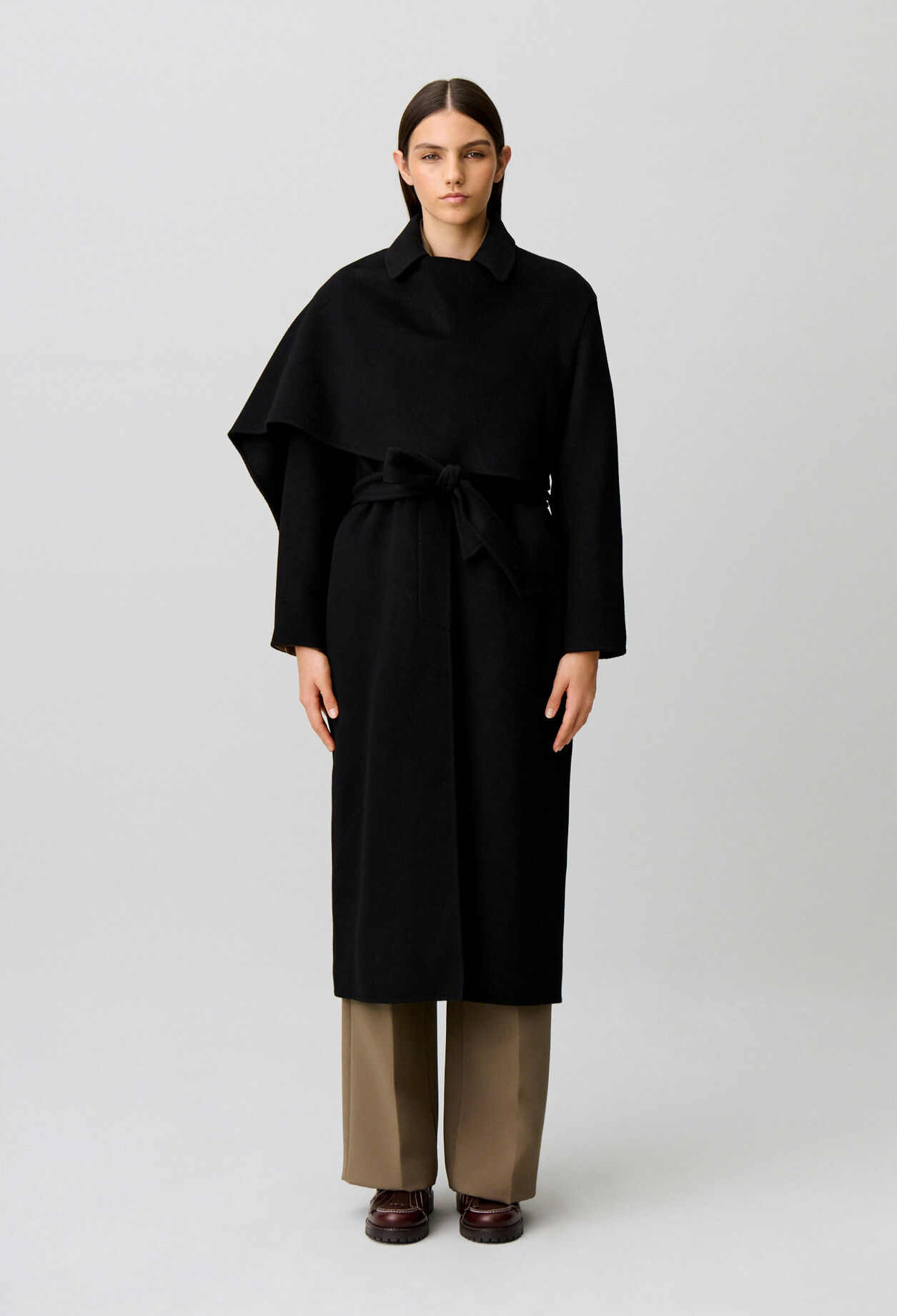 Long draped coat