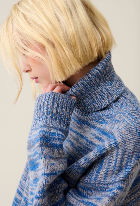 Short wool turtleneck dress