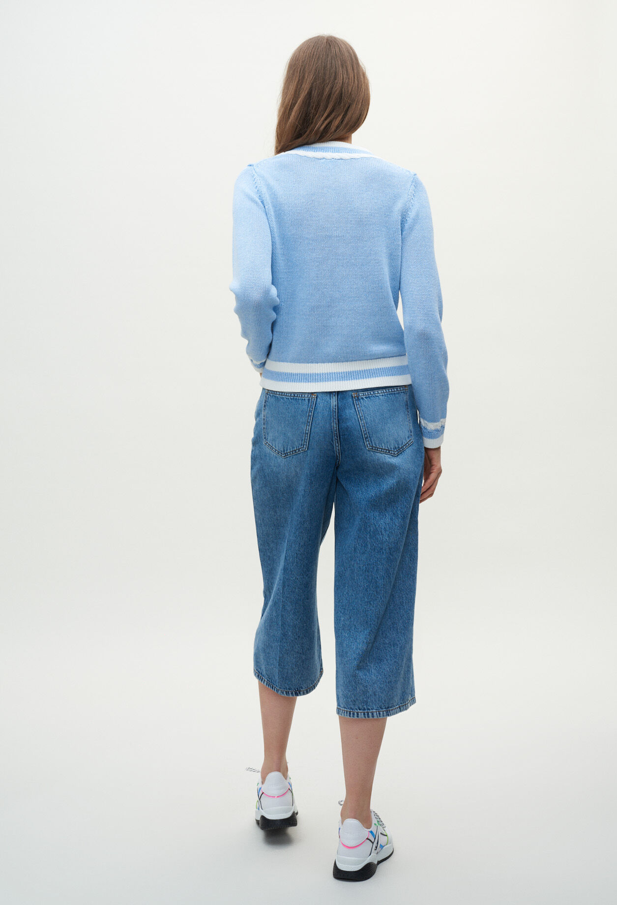 Sky blue linen jumper