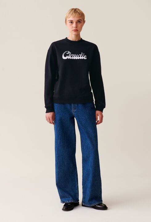 Oversized Claudie Print Sweatshirt