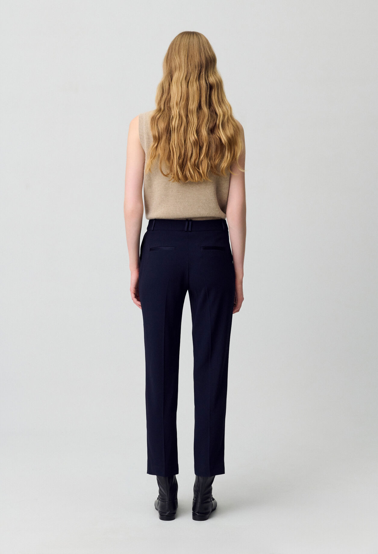 Plain tailored trousers