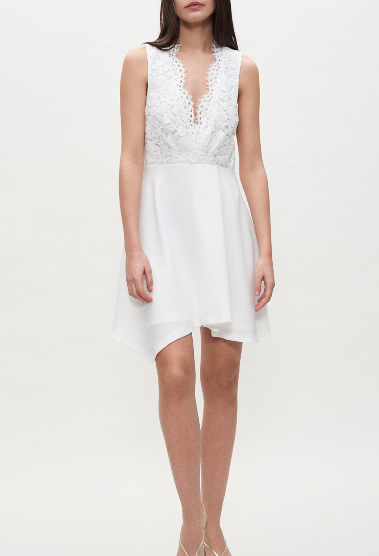 Off-white lace and satin dress Off-white lace and satin dress