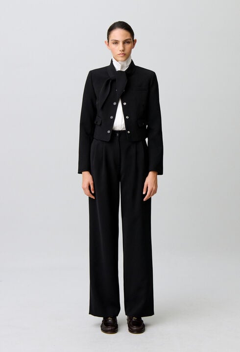 Tailored straight wide trousers