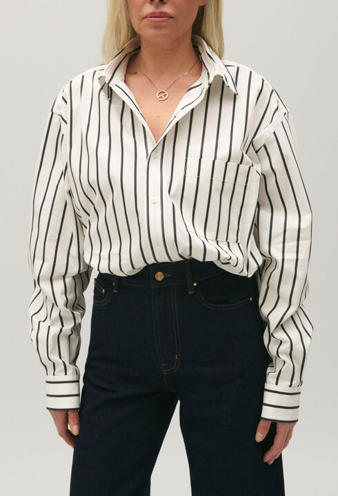Oversized stripy shirt