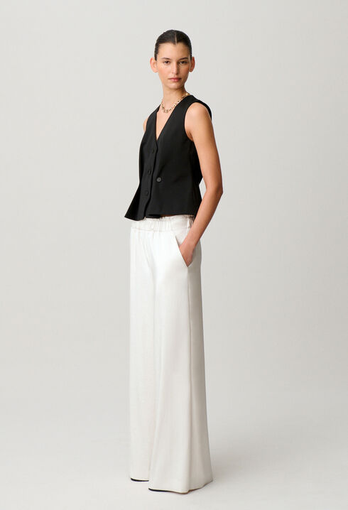 Flowy satin trousers