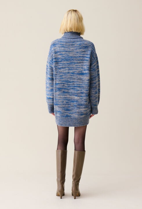 Short wool turtleneck dress
