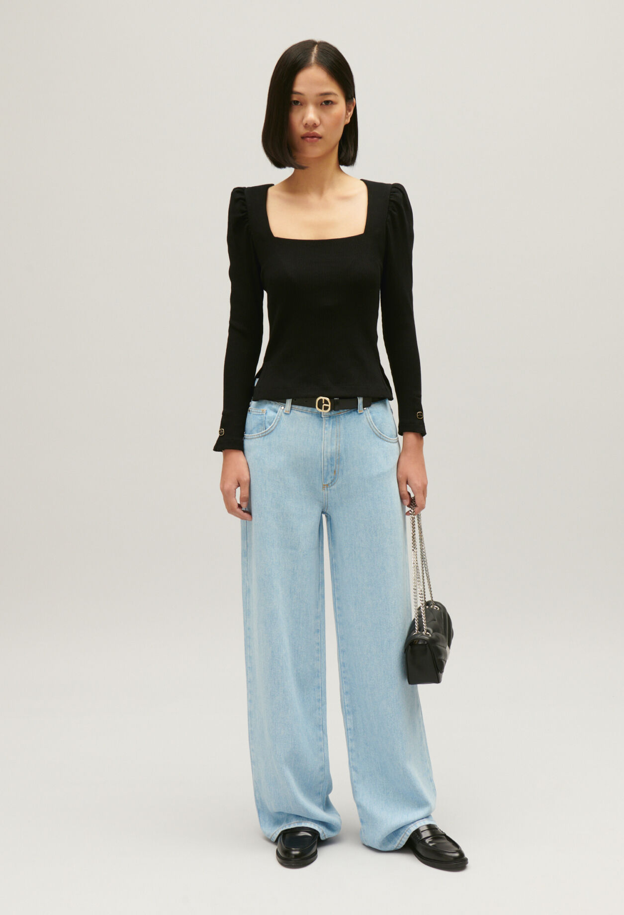 Long sleeved ribbed t-shirt 