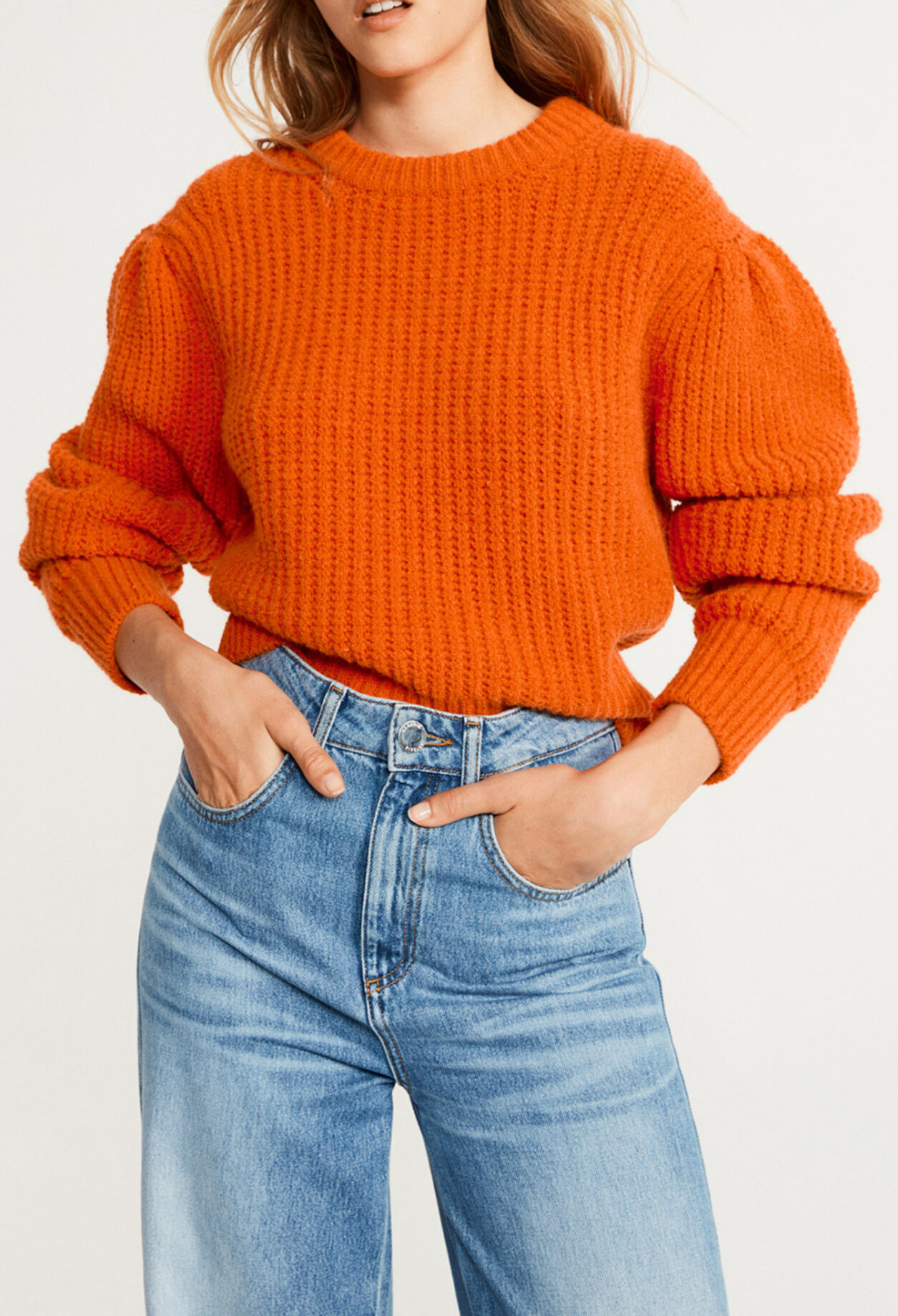 Jumper in mottled knit