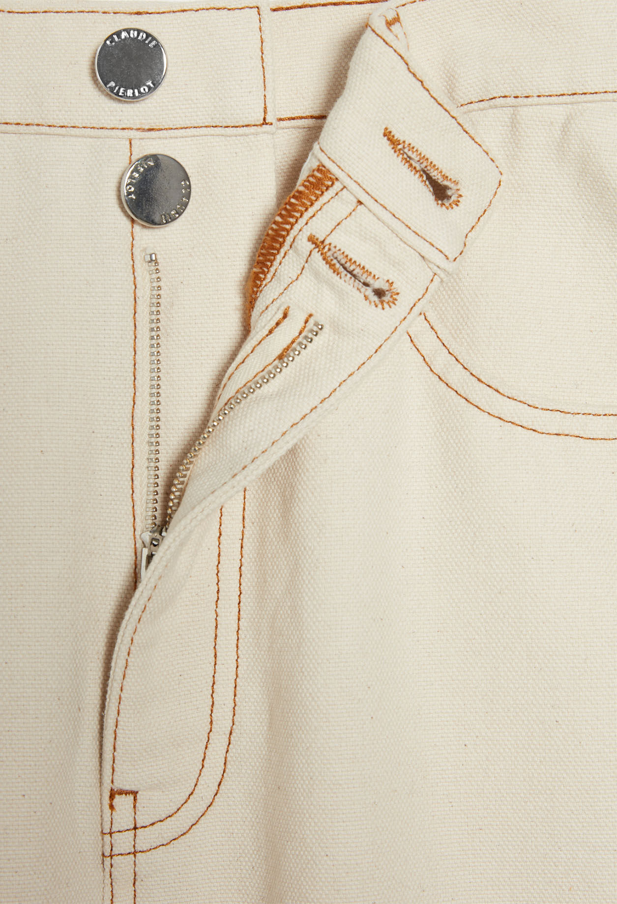 Beige ecowash denim jeans Beige ecowash denim jeans