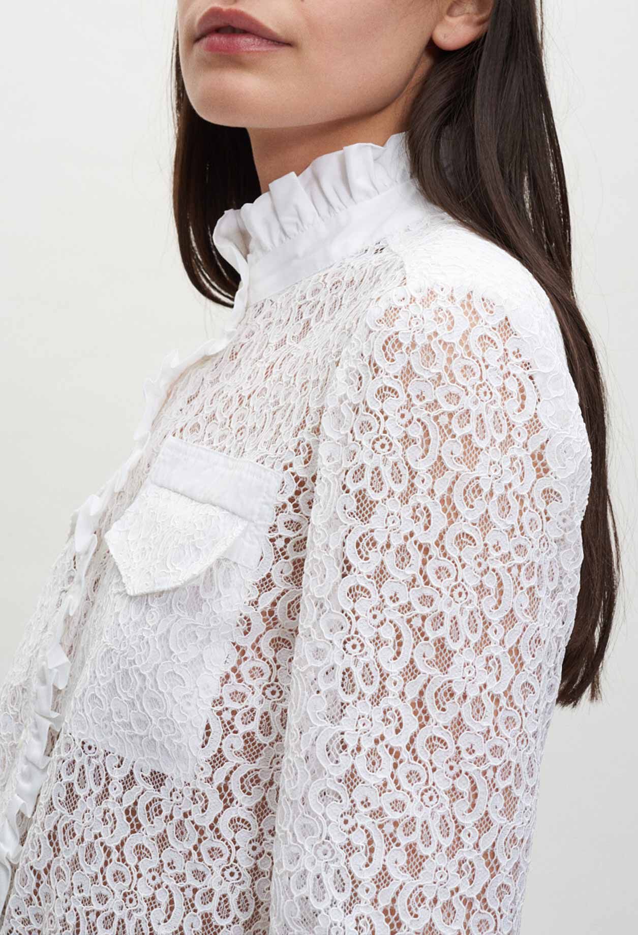 Off-white lace shirt