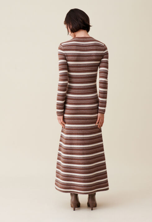 Striped wool dress