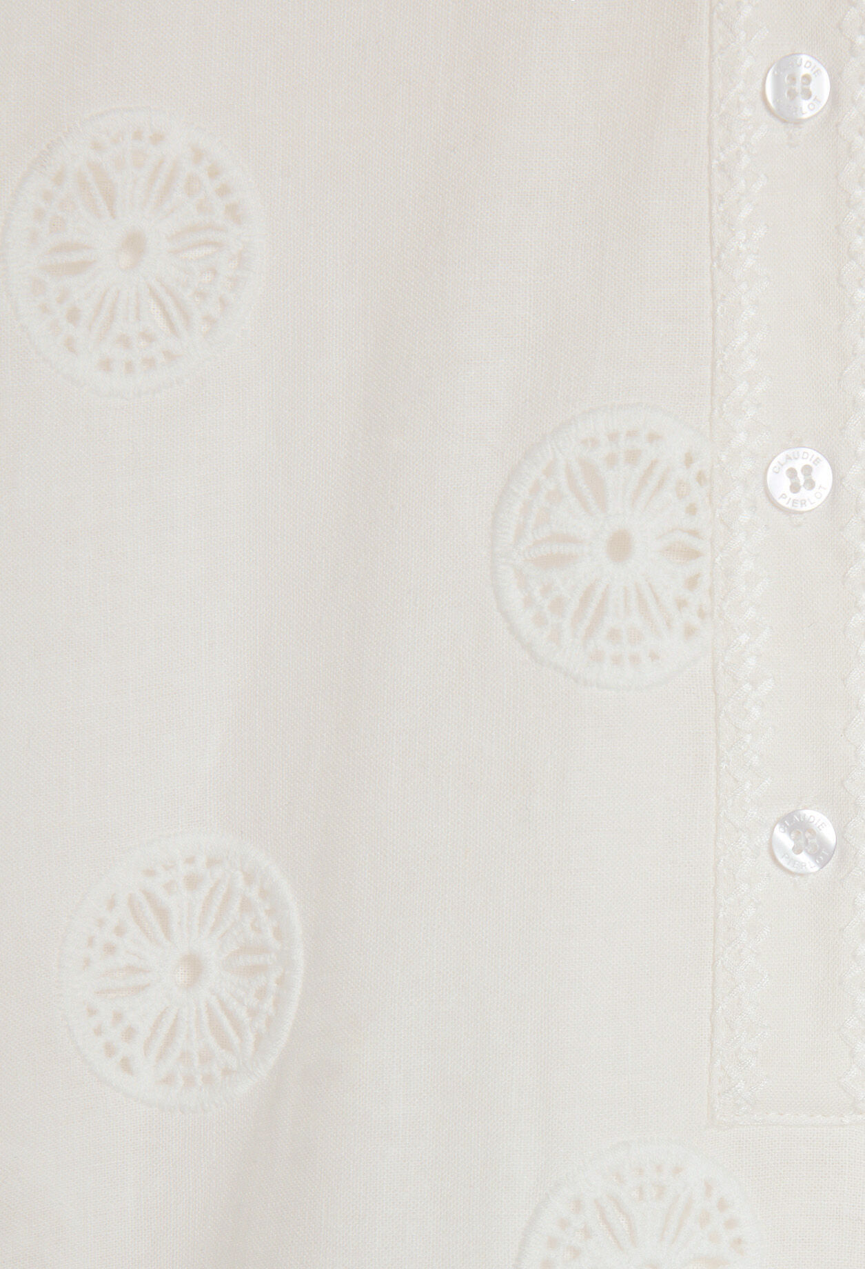 Long-sleeved polo-neck blouse