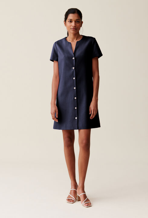 Short button-down dress
