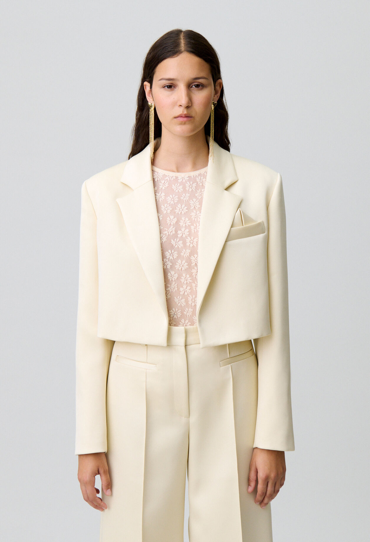 Tailored satin jacket