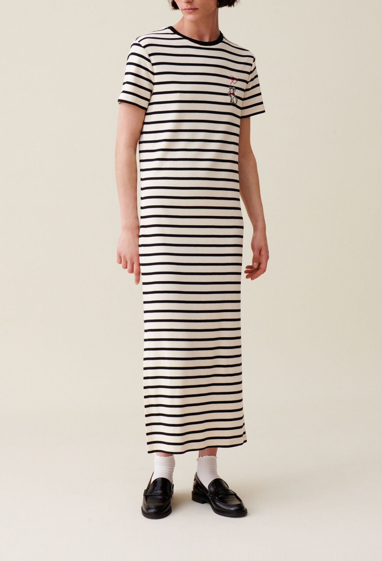 Striped Midi Jean Dress