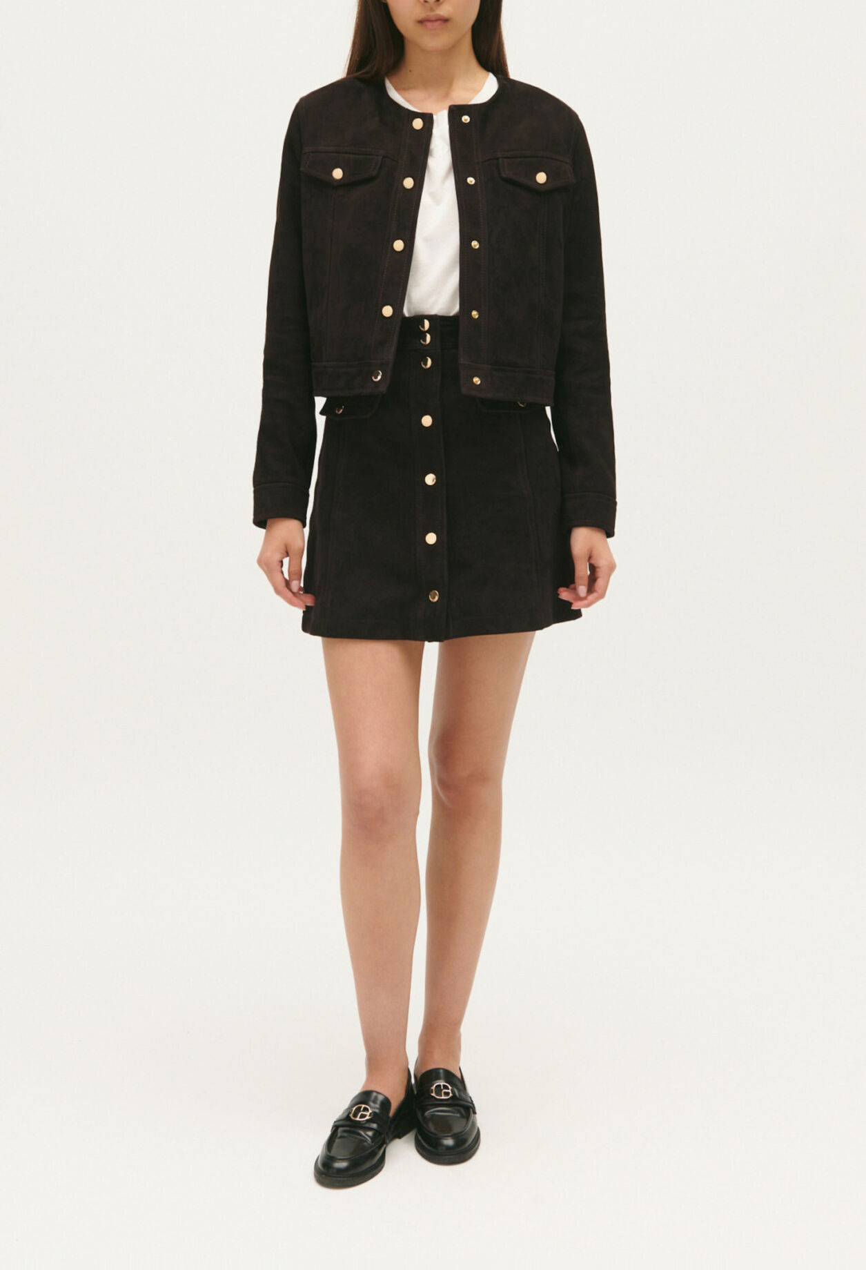 Chocolate leather jacket