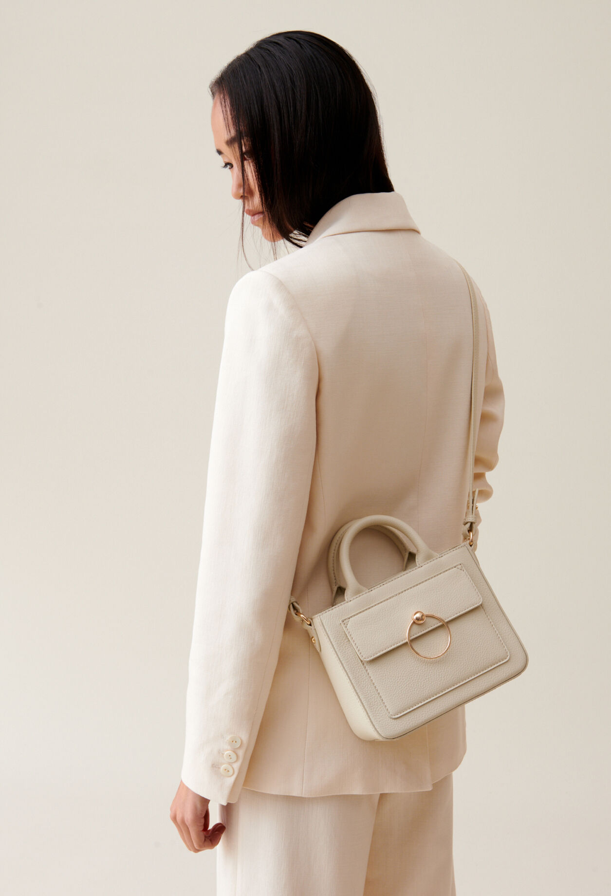 Anouck Grained Leather Bag