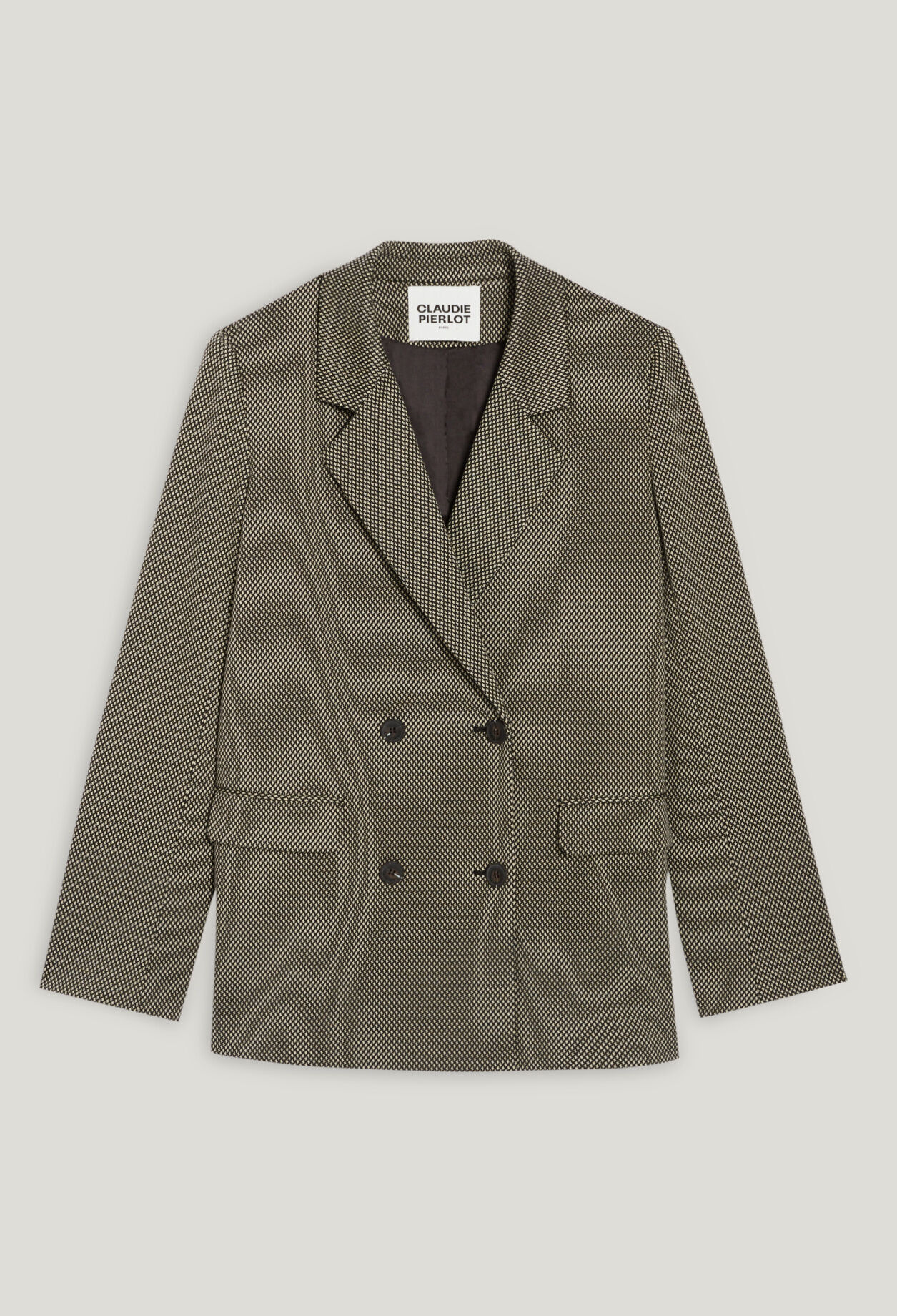 Chocolate houndstooth suit jacket