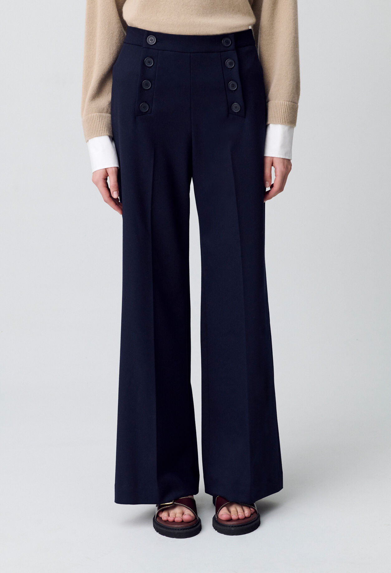 Flared sailor trousers