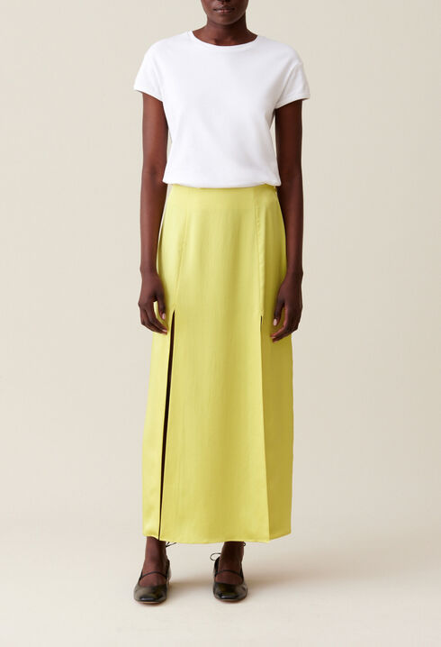 Flowy Pleated Maxi Skirt