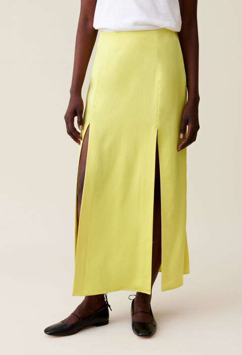 Flowy Pleated Maxi Skirt