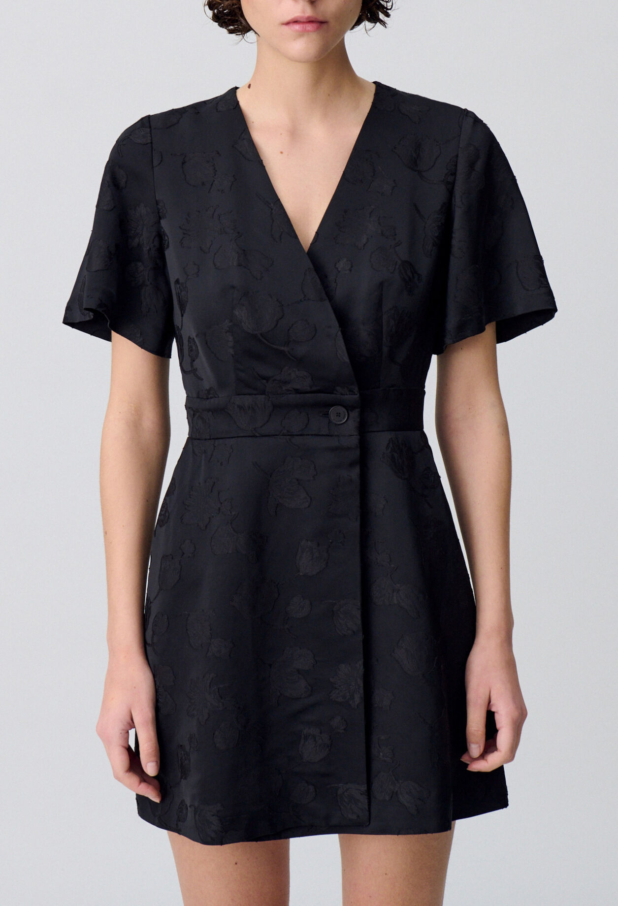 Wrap-Style Mini Dress