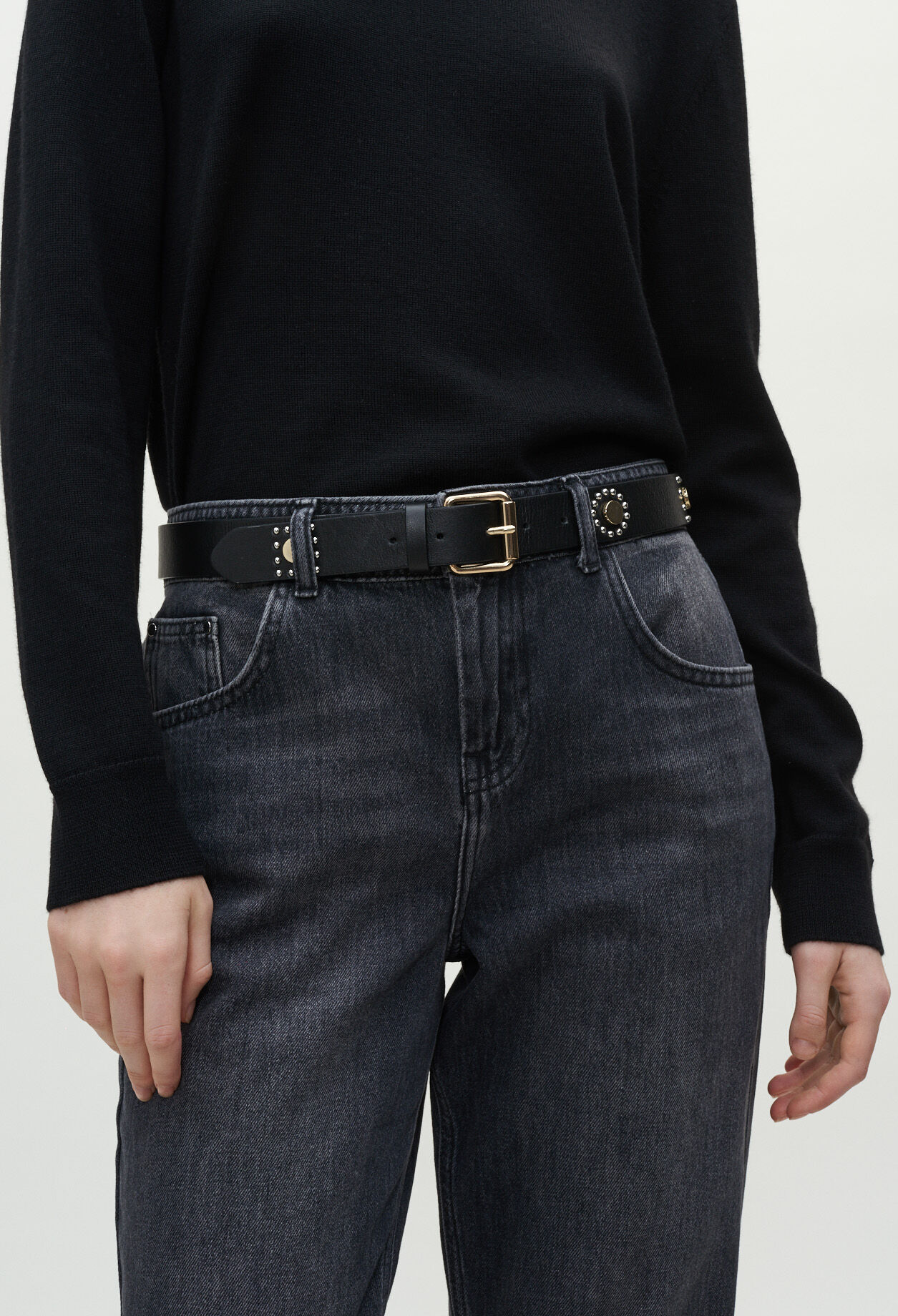 Belt with studded details