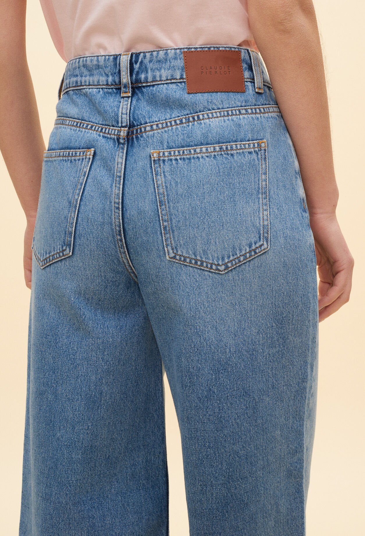 Flared denim Bermuda shorts Flared denim Bermuda shorts