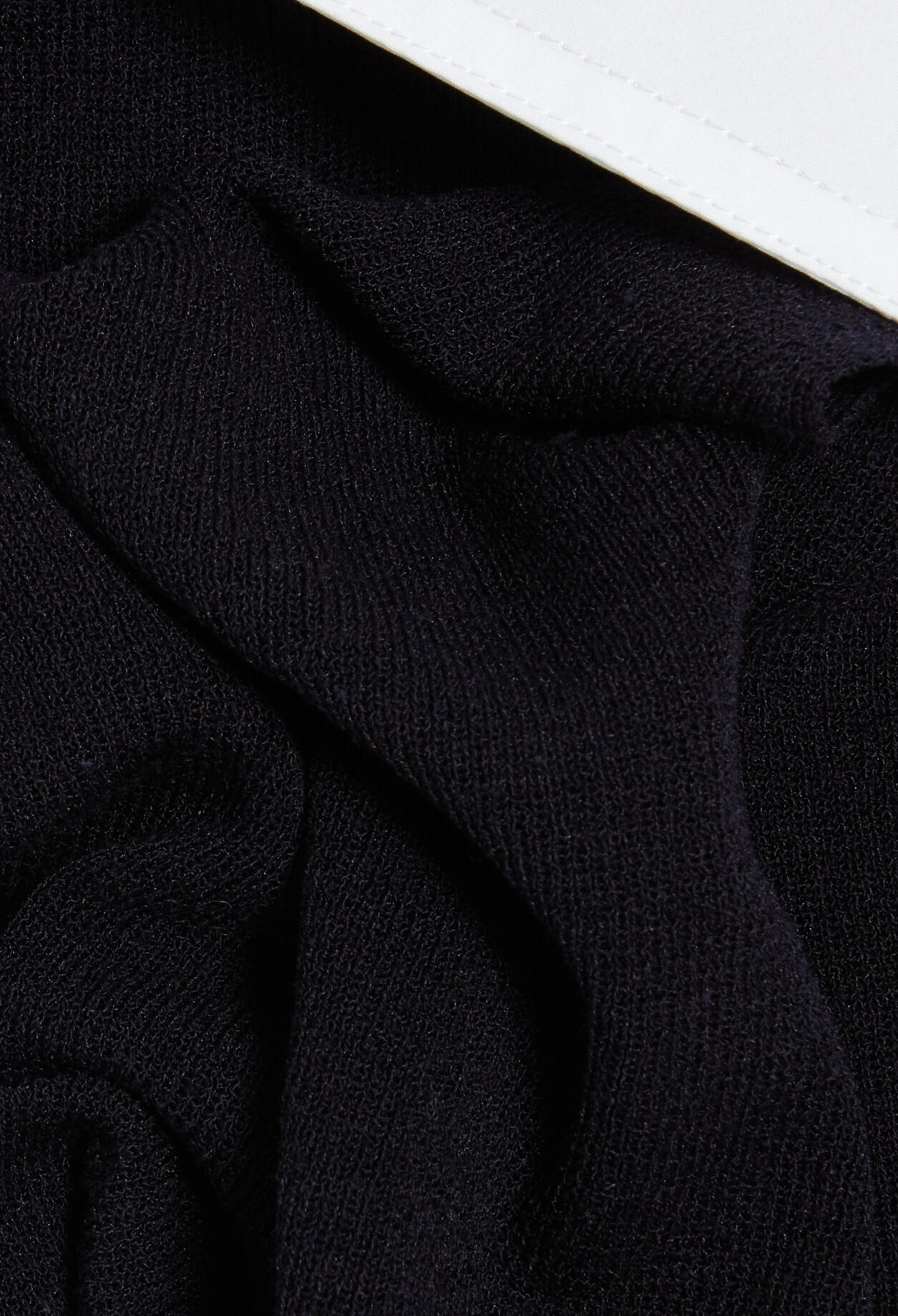 Navy vest top with shirt collar