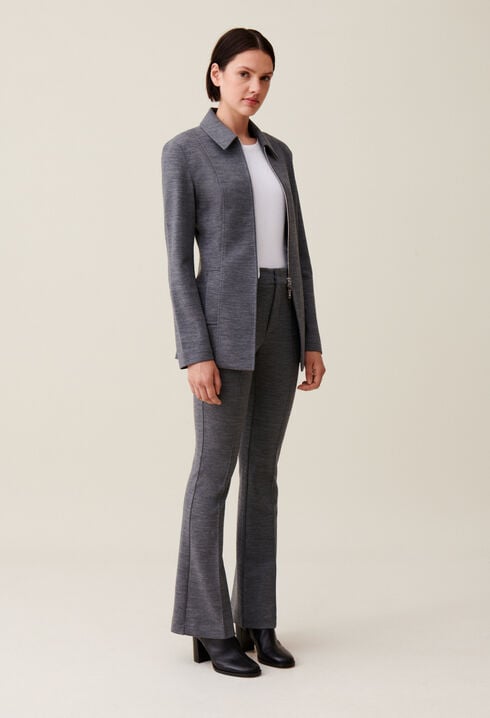 Grey fitted zipped jacket