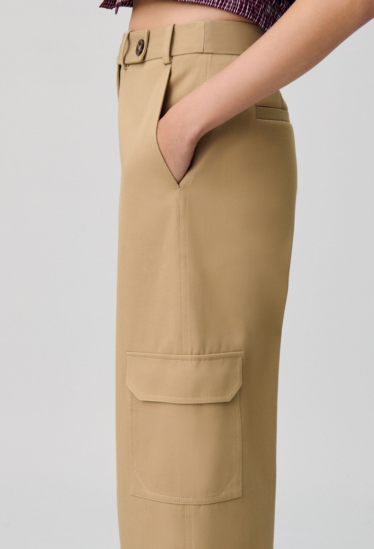 Wide-Leg Straight Cargo Trousers Wide-Leg Straight Cargo Trousers