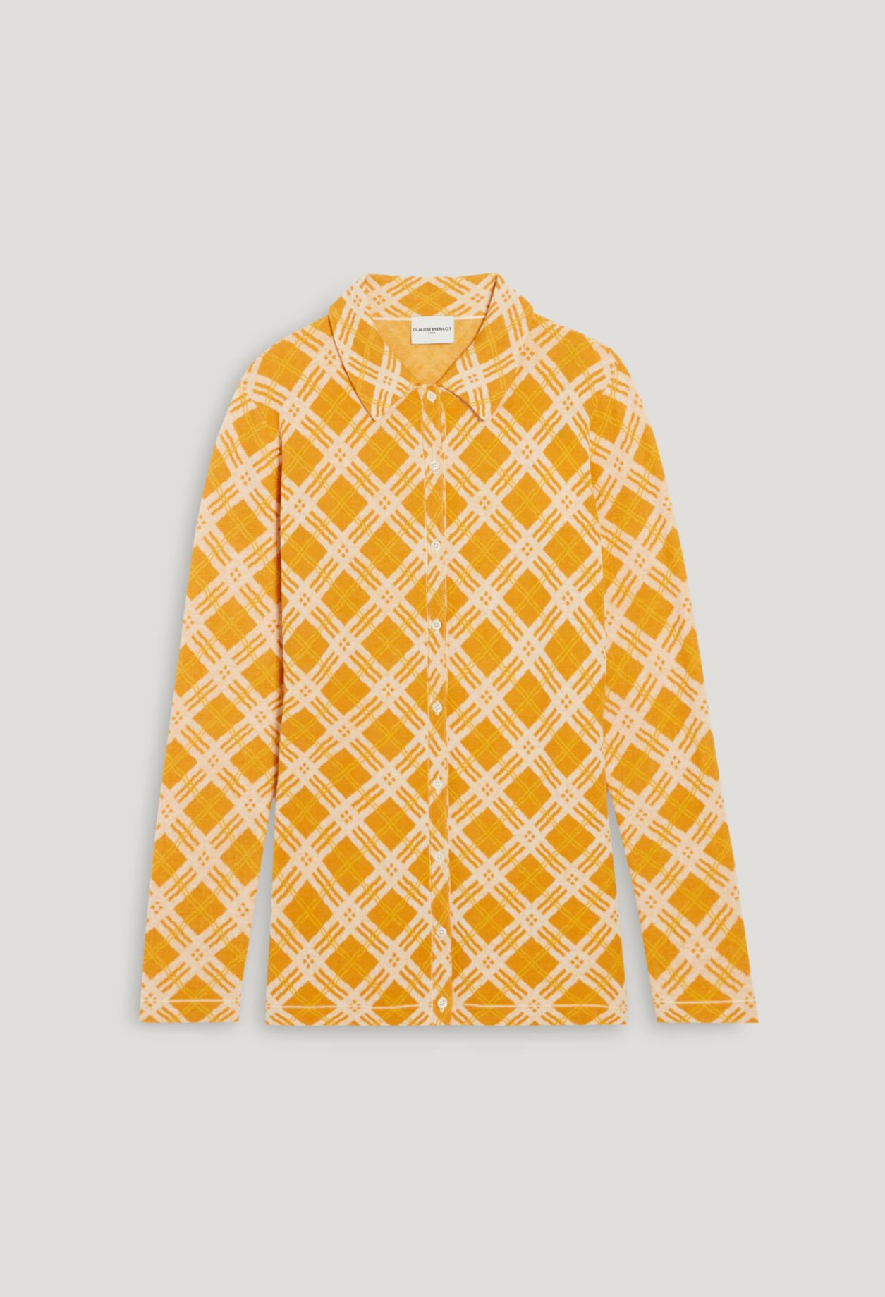 Yellow checked cardigan