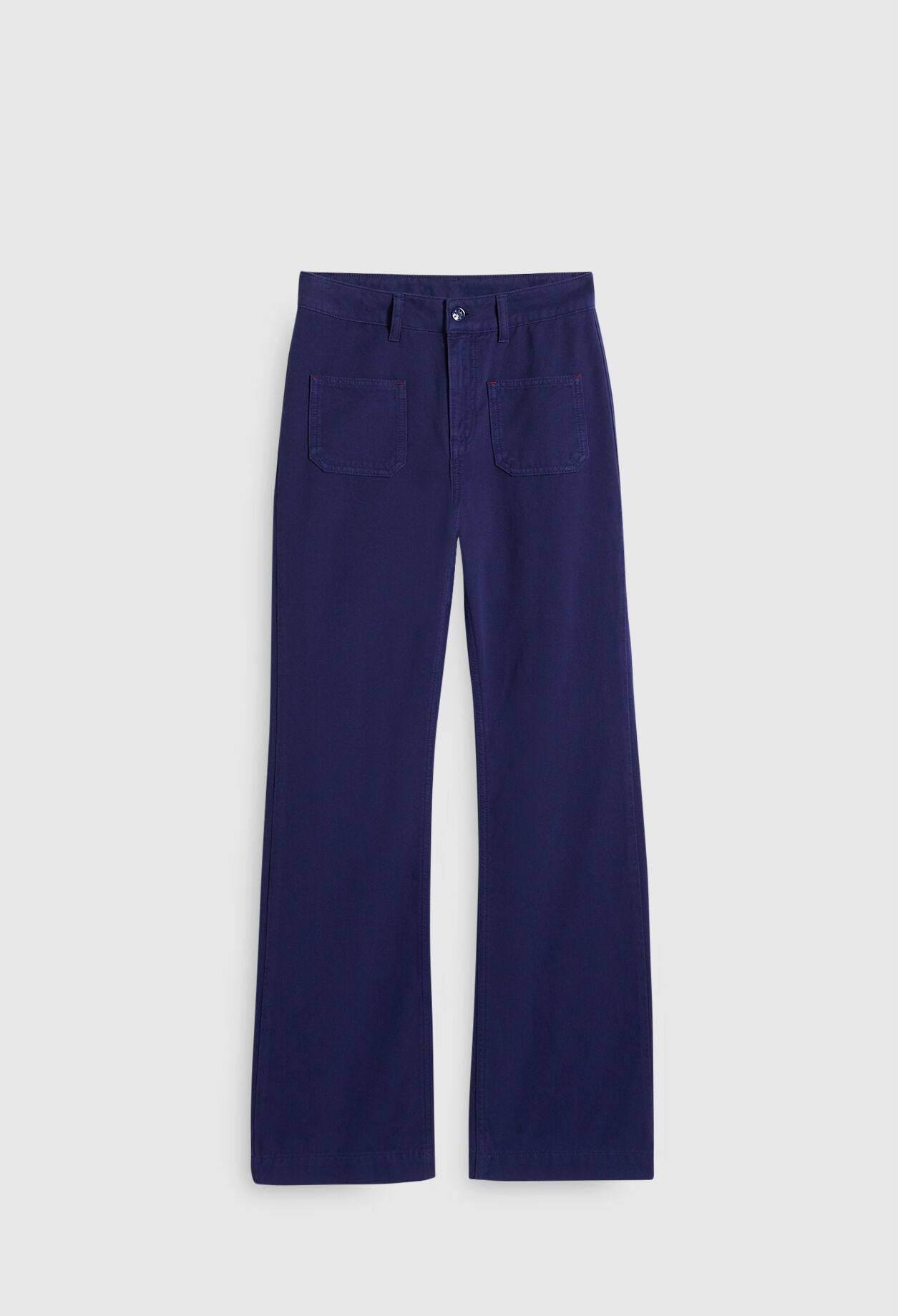 High waist flared trousers