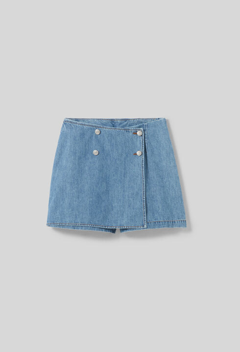 Denim skort