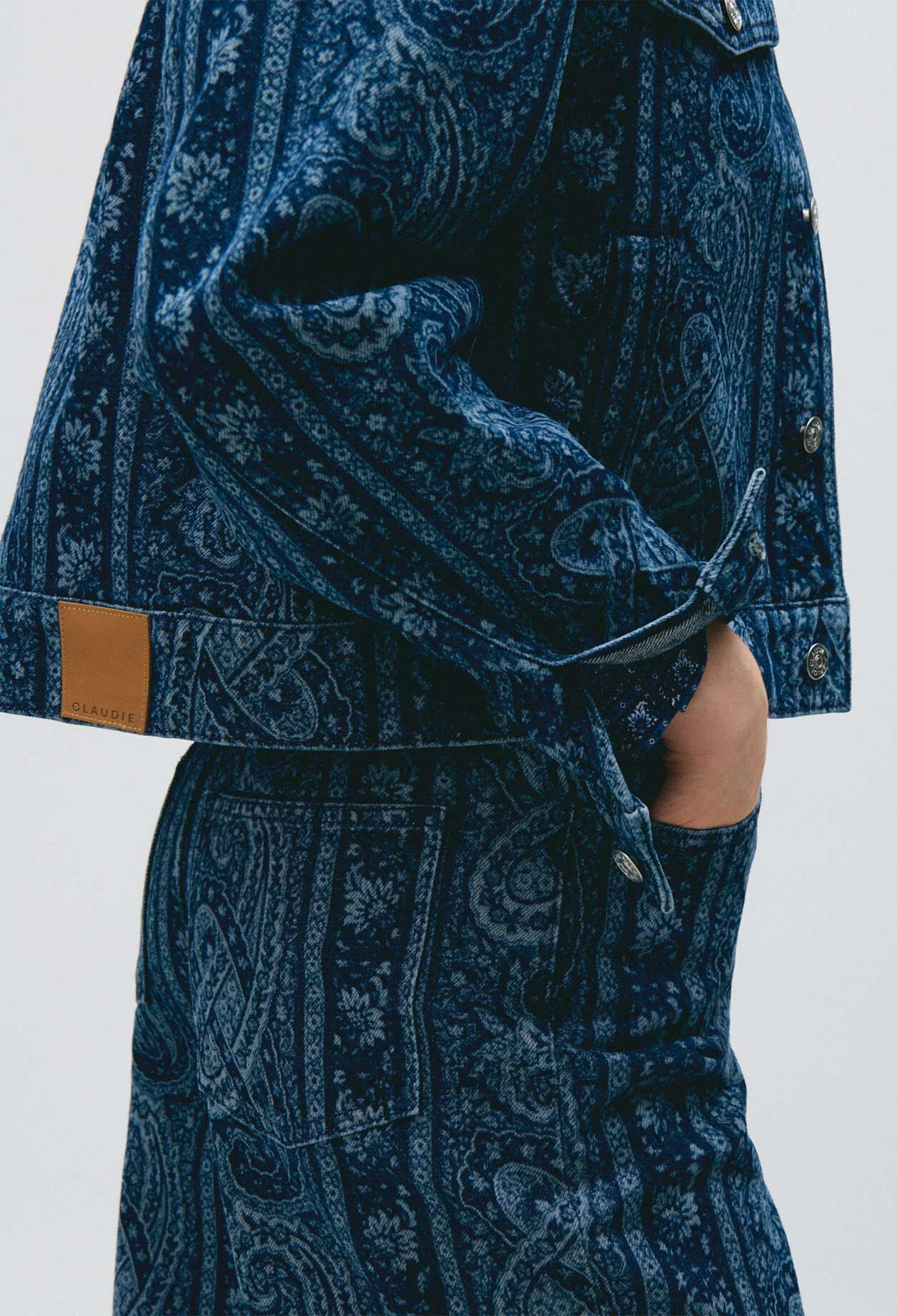 Printed denim jacket