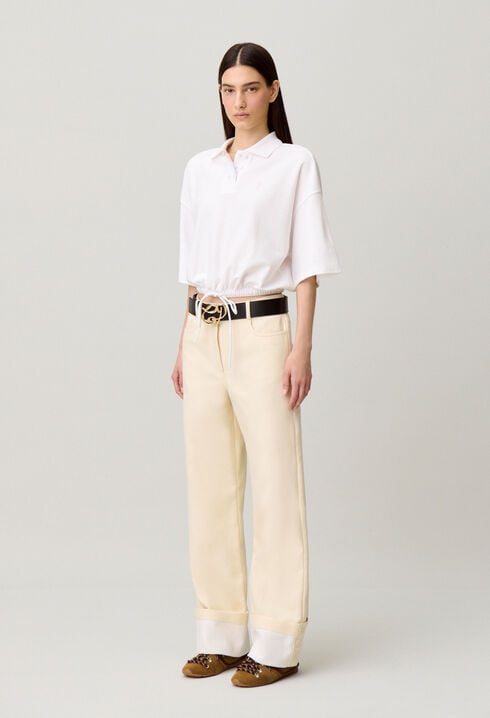 Straight Leg Denim Jeans