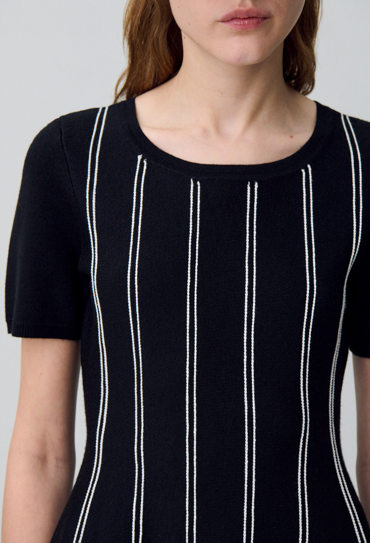 Skater-style short knit dress Skater-style short knit dress