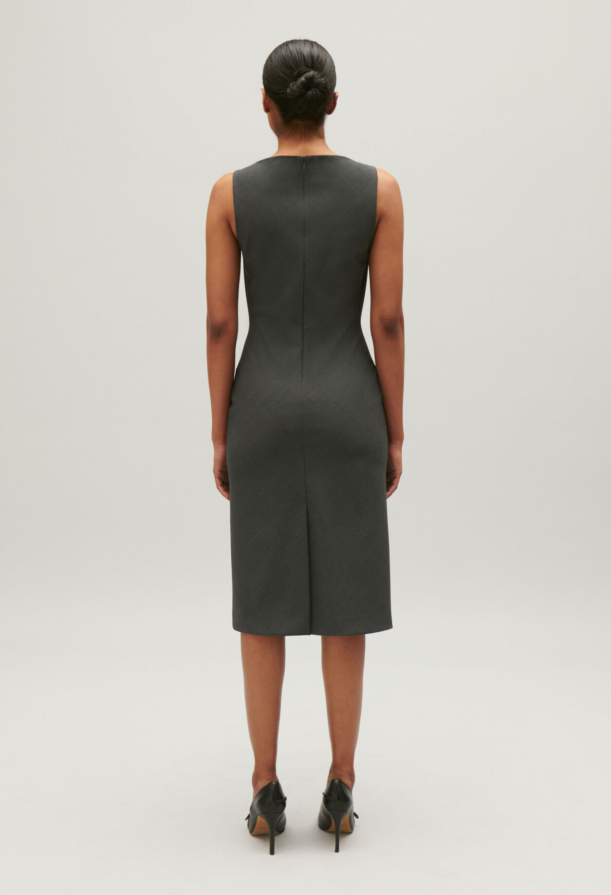 Black midi shift dress