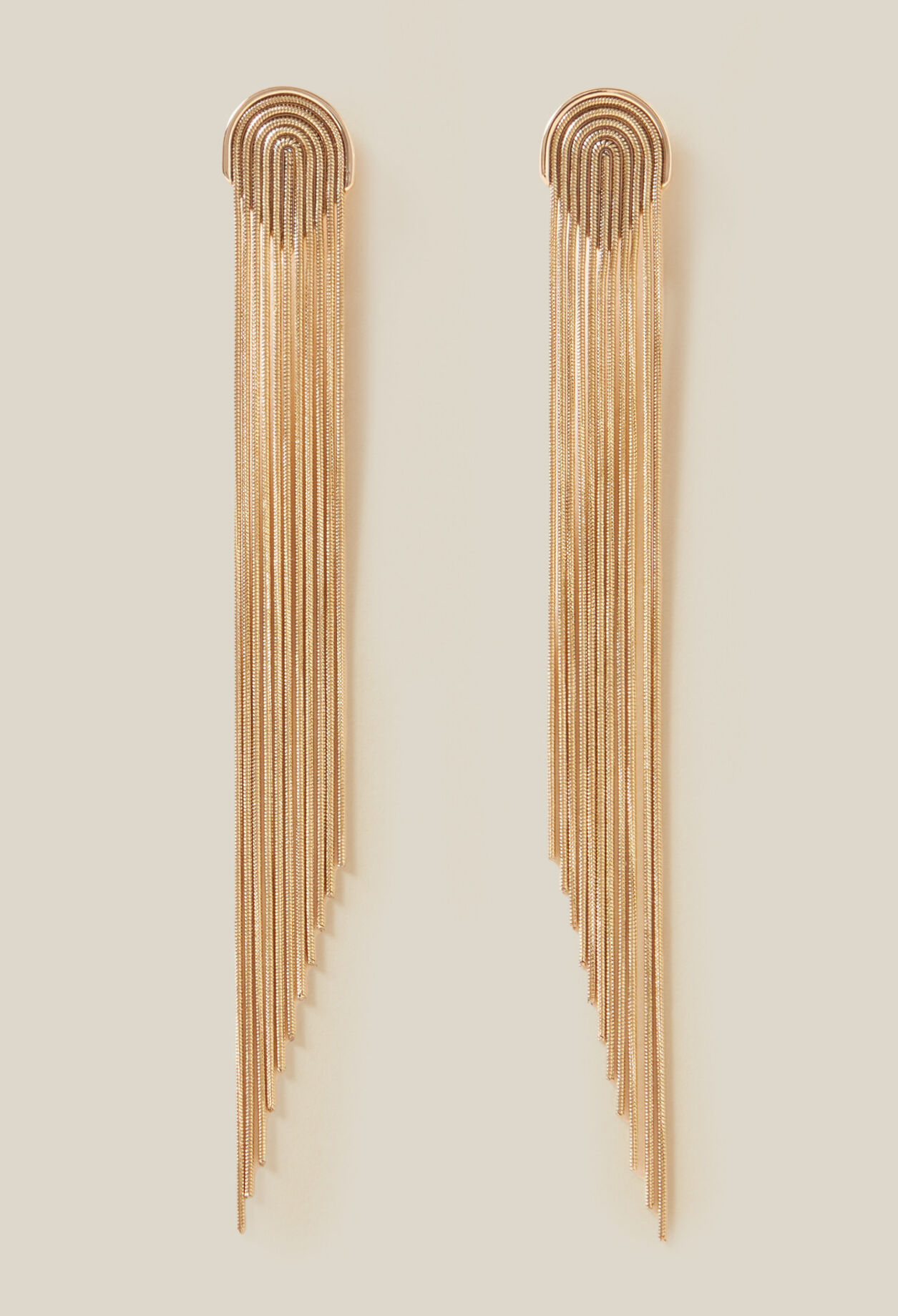 Gold cascade earrings