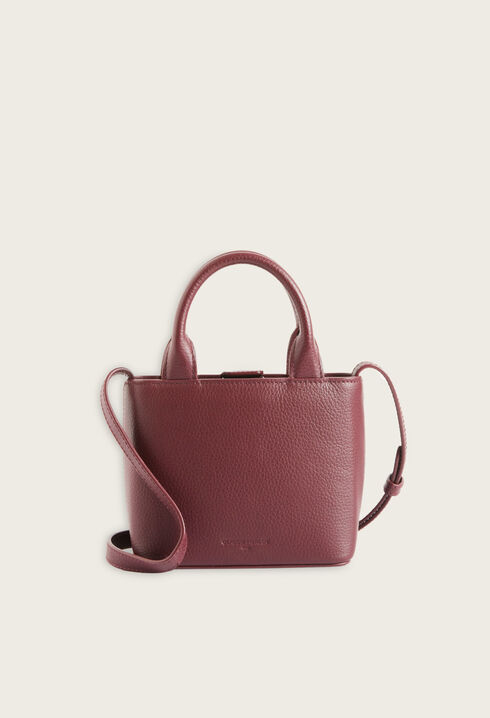Anouck burgundy grain leather mini bag