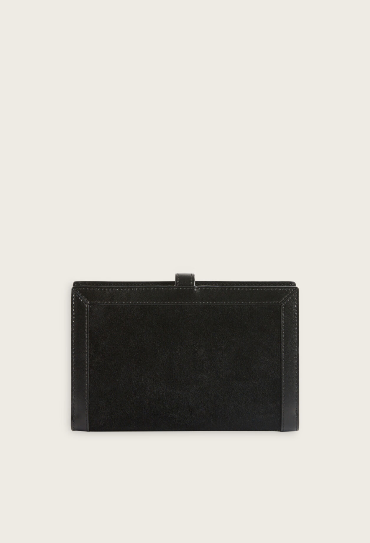 Black suede clutch bag 