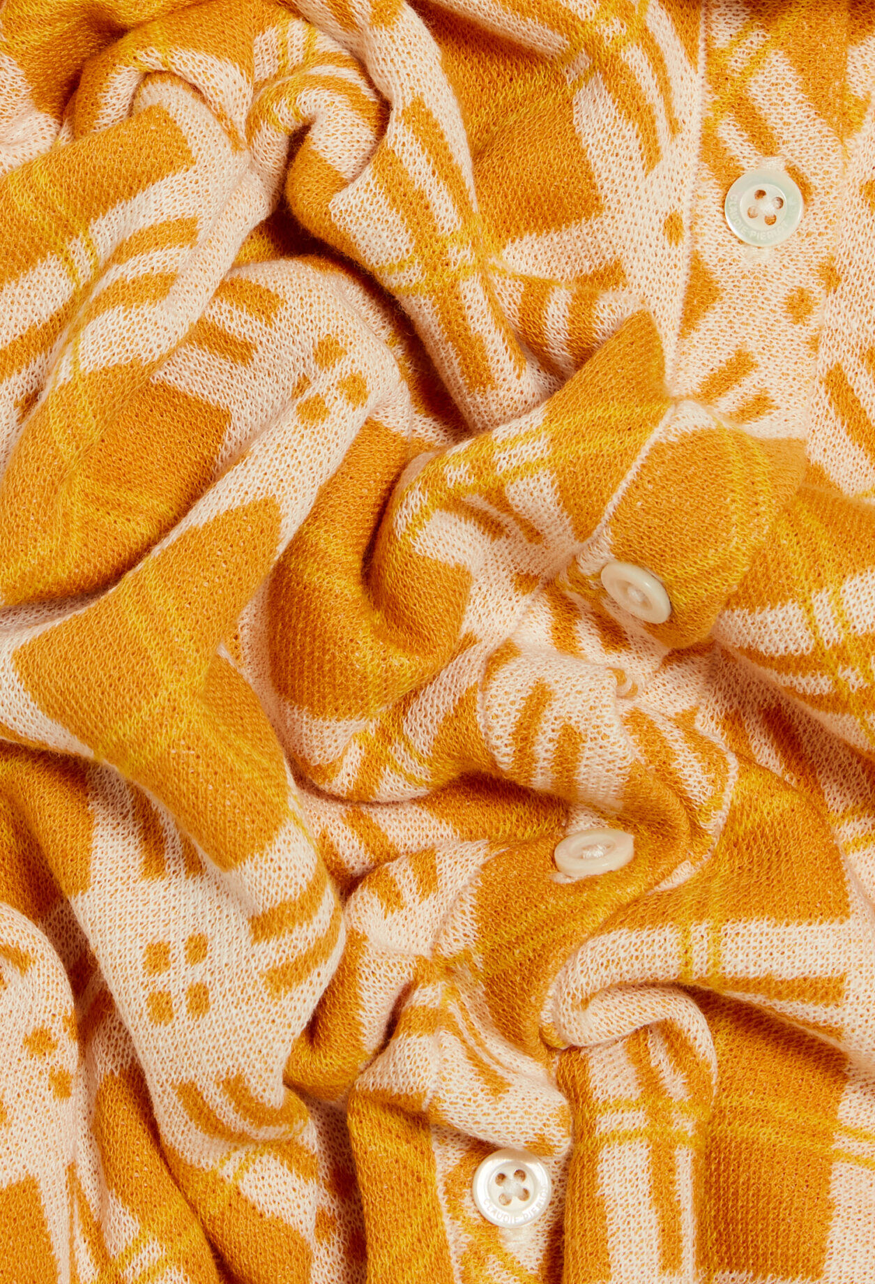 Yellow checked cardigan