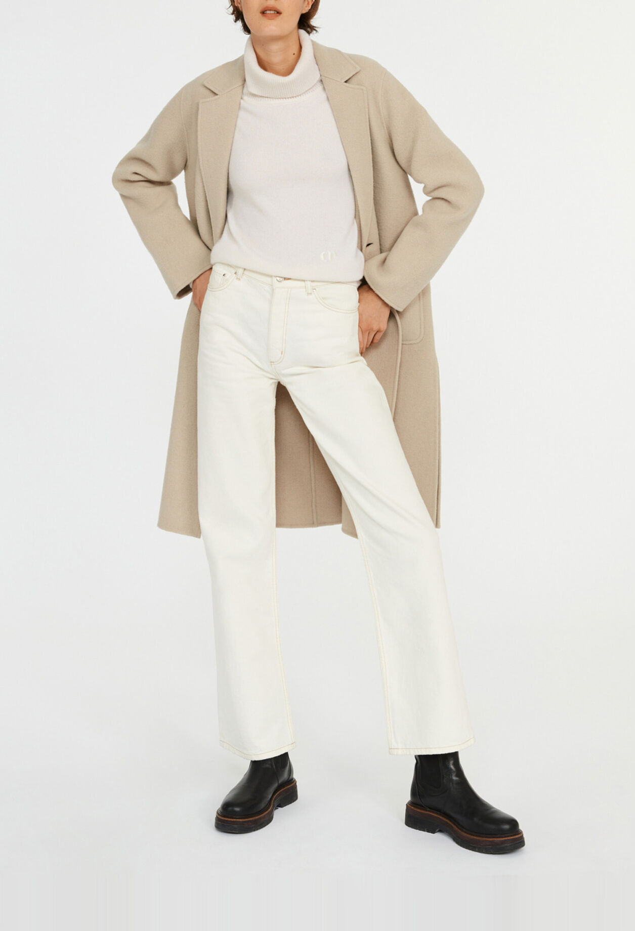 Manteau droit col croisé Manteau droit col croisé