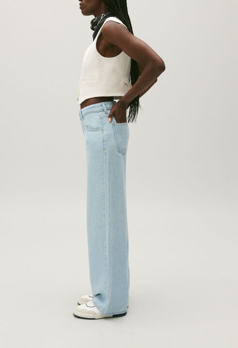 Claude straight-leg light denim jeans