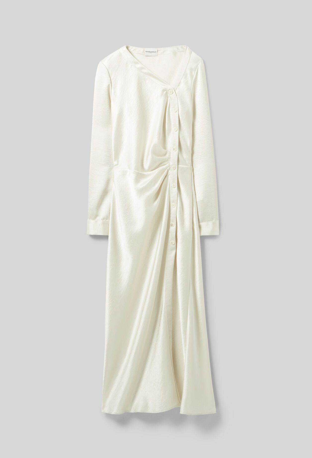 Long fluid satin dress