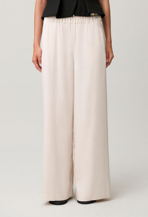 Flowy satin trousers