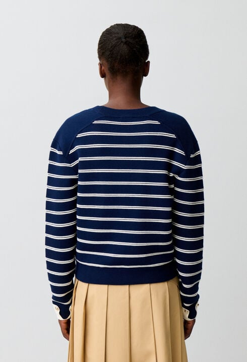 Striped wool jumper