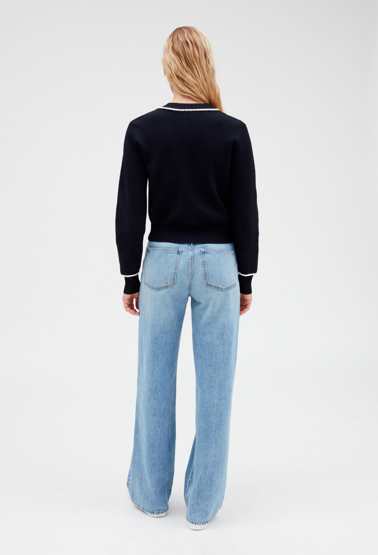 Cardigan with braided trim