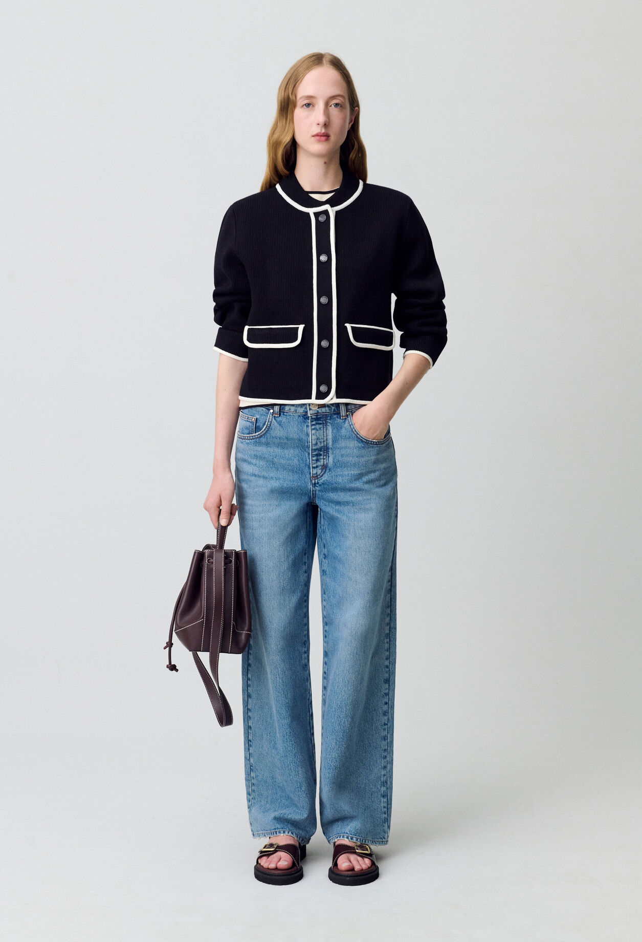 Two-Tone Chunky Cardigan Two-Tone Chunky Cardigan