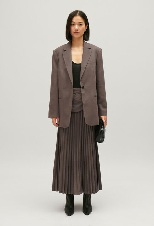 Mocha brown suit jacket